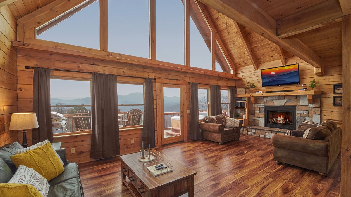 Luxury Gatlinburg Cabin | Outrageous View | Private Heated Pool