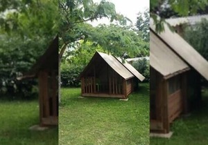1-bedroom Cyclo wood cabin (without bathroom) for 2 people