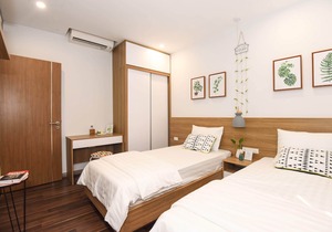 1 bedroom with twin bed in Vinhomes GreenBay Hanoi