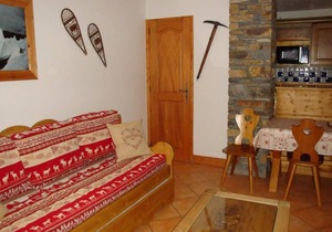 100m from ski slopes, 2nd floor, terrace, parking, tv, ski locker, 44m², Pralognan-la-Vanoise