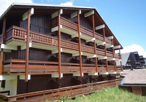 100m from resort center, 2nd floor, view ski slopes, balcony, tv, ski locker, 22m², Les Saisies