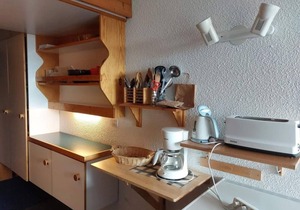 100m from resort center, 8th floor, view mountain, balcony, tv, 25m², Les Arcs