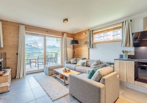 100m from ski slopes, 3rd floor, view valley, fitness, sauna, hammam, terrace, parking, ski locker