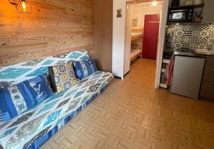 100m from shops, 2nd floor, balcony, tv, 17m², Pra Loup