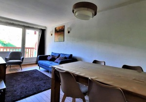 100m from shops, 3rd floor, view mountain, balcony, tv, ski locker, 40m², Les Menuires