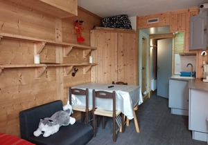 100m from ski lifts, 6th floor, view mountain, tv, 19m², Les Arcs