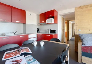 100m from ski slopes, 1st floor, view ski slopes, terrace, tv, ski locker, 48m²