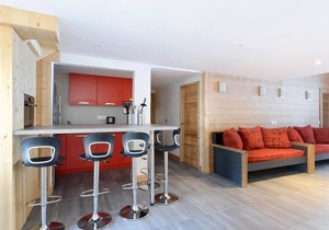 100m from ski slopes, 4th floor, balcony, tv, ski locker, 168m², Montchavin La Plagne