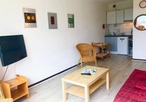 10m from ski slopes, 5th floor, view ski slopes, balcony, parking, tv, ski locker, 43m²