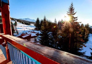 10m from ski slopes, 9th floor, balcony, tv, 25m², Les Arcs