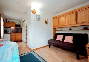 120m from ski slopes, 2nd floor, balcony, parking, tv, ski locker, 21m², Les Houches