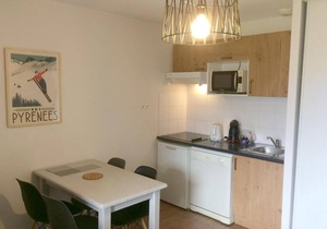 1st floor, balcony, tv, ski locker, 32m², Peyragudes