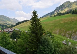 1st floor, view ski slopes, balcony, parking, tv, ski locker, 22m², Le Grand Bornand