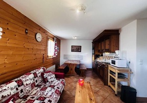 200m from shops, 1st floor, swimming pool, balcony, parking, tv, ski locker, 46m², Les Saisies