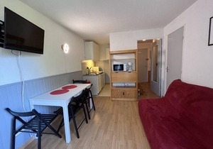 200m from ski slopes, 4th floor, view mountain, tv, 25m², Pra Loup