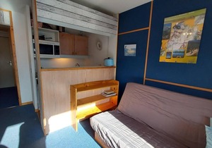 20m from ski slopes, 10th floor, view panoramic, balcony, tv, ski locker, 28m², Valmorel