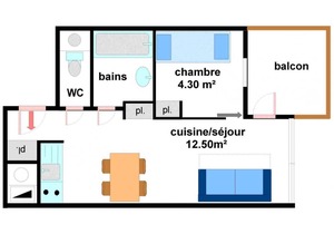 22 m² Apartment ∙ 1 bedroom ∙ 4 guests