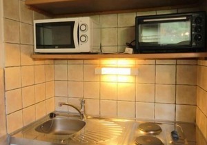 2nd floor, view mountain, swimming pool, balcony, tv, 17m², Les Arcs
