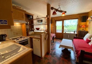 2nd floor, view mountain, balcony, parking, tv, ski locker, 40m², Le Grand Bornand