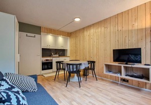 300m from resort center, 3rd floor, tv, ski locker, 25m², Flaine