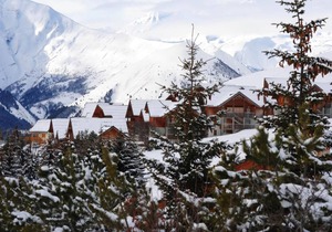 300m from shops, 1st floor, view mountain, balcony, parking, tv, ski locker, 32m², Albiez Montrond