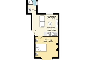 37 m² Apartment ∙ 1 bedroom ∙ 3 guests