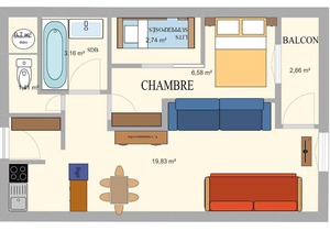 39 m² Apartment ∙ 1 bedroom ∙ 6 guests