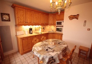 50m from resort center, Ground floor, balcony, tv, ski locker, 30m², Les Saisies