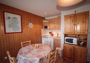 50m from resort center, 1st floor, view mountain, balcony, tv, ski locker, 28m², Les Saisies