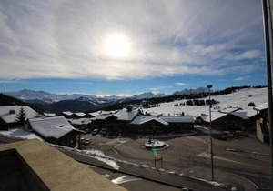 50m from resort center, 1st floor, view mountain, balcony, tv, ski locker, 28m², Les Saisies