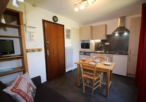 50m from resort center, 4th floor, balcony, tv, ski locker, 15m², Les Saisies