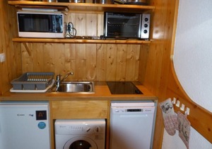 50m from resort center, 5th floor, view mountain, balcony, tv, 40m², Les Arcs