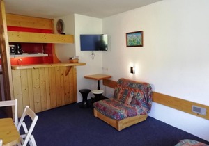 50m from shops, 2nd floor, view ski slopes, tv, ski locker, 33m², Les Arcs