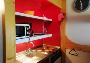 50m from shops, 2nd floor, view ski slopes, tv, ski locker, 33m², Les Arcs