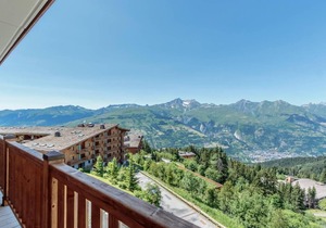 50m from ski slopes, 3rd floor, view valley, swimming pool, balcony, parking, tv, ski locker, 70m²