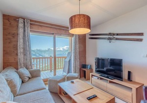 50m from ski slopes, 3rd floor, view valley, swimming pool, balcony, parking, tv, ski locker, 70m²