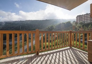 50m from ski slopes, 2nd floor, view mountain, swimming pool, balcony, parking, tv, ski locker, 55m²