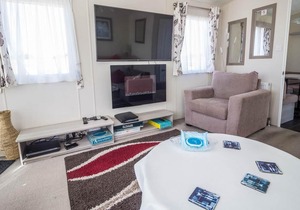 6 berth caravan with decking and WiFi at Suffolk Sands Holiday Park ref 45082C