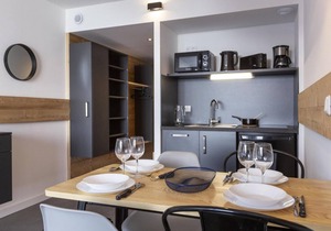 9th floor, view mountain, balcony, 28m², Les Arcs