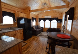 A one bedroom, one bathroom cabin overlooking Christopher Creek.