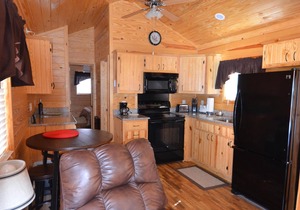 A one bedroom, one bathroom cabin overlooking Christopher Creek.