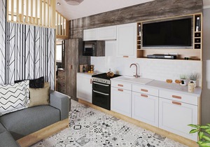 A stylish escape with double bed and twin bed (made into double bed on request), flat screen TV, int