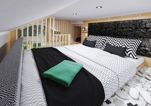 A stylish escape with double bed and twin bed (made into double bed on request), flat screen TV, int