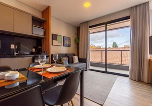 AION suítes 103 - Compacto e luxuoso Loft - Rooftop com piscina e academia - À poucos passos da praia