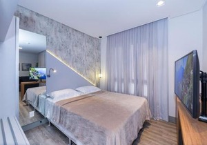 AION suítes 202 - Compacto e luxuoso Loft - Rooftop com piscina e academia - À poucos passos da praia