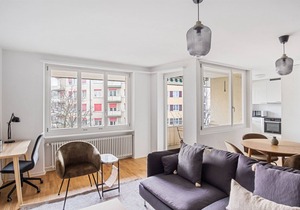 Airy Oerlikon 3.5 Room w/Parking, 1min to Train Station, by Blueground