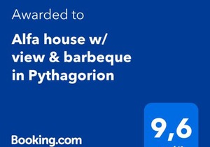 Alfa house w/view & barbeque in Pythagorion