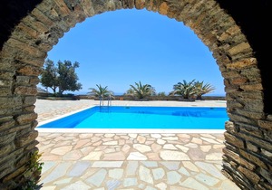 Andros Serenity-Adults Only-Sea view-pool/jacuzzi stone residence