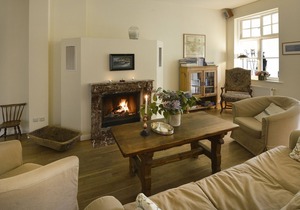 Apartment 2 on Rügen in Gut Grubnow directly on the water for 4 persons