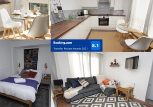 Apartment 3 Broadhurst Court sleeps 4 minutes from town centre & train